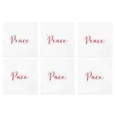 Papersoft Napkins Peace/pace Cocktail Napkins (pack Of 20) - Set Of 6